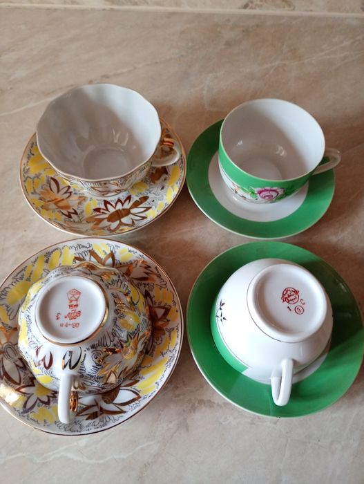 Фарфоровые чайные пары