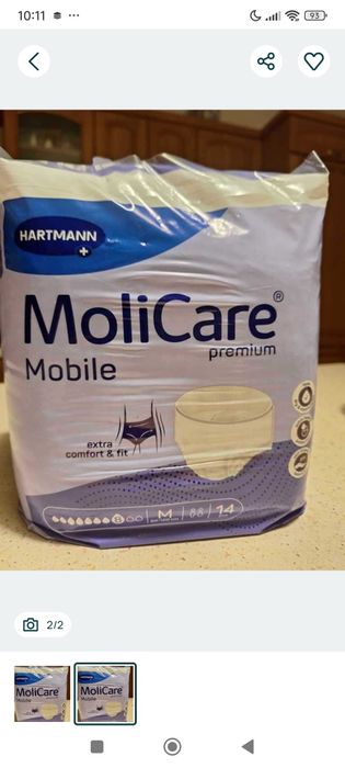 MoliCare Mobile premium rozmiar M, cena za 6 opakowań po 14 sztuk