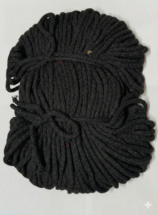 Sznurek do makram 5mm kolor czarny