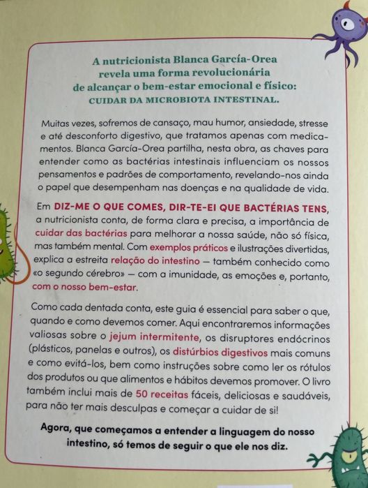 Livro Diz-me o que comes, dir-te-ei que bactérias tens