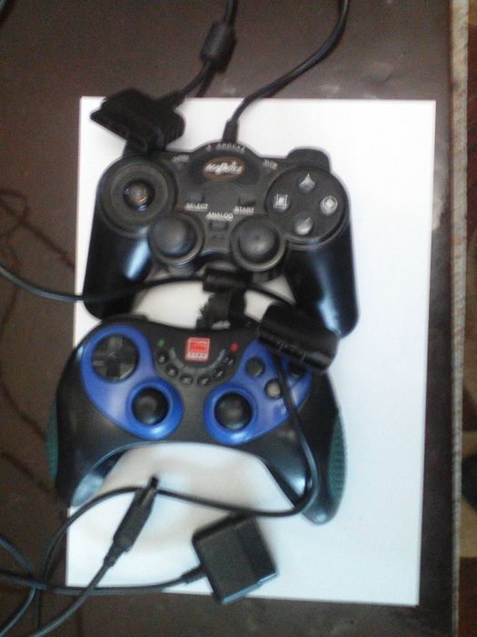 два джойстика до плейстейшена и переходник бу