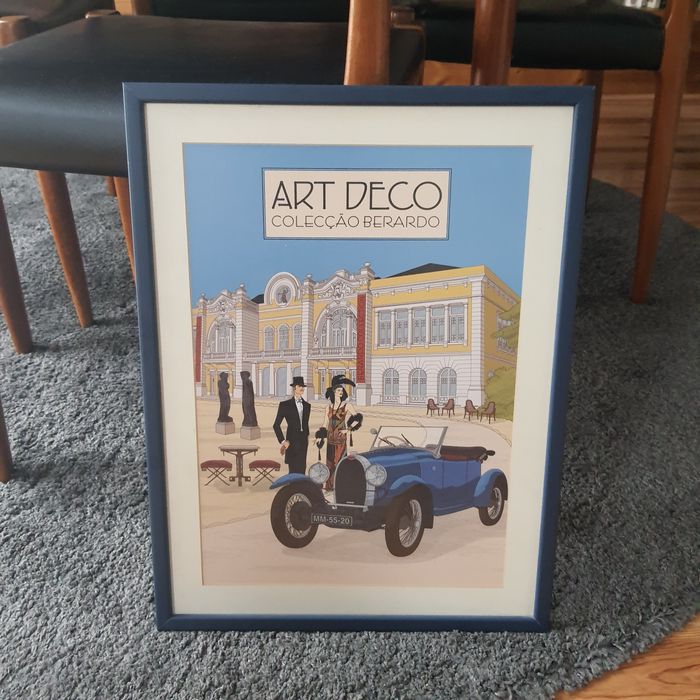 Poster art deco emoldurado colecção berardo
