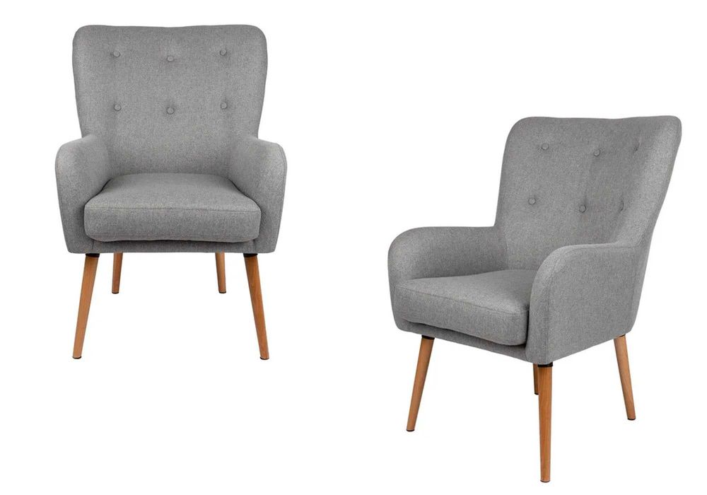 Fotel Uszak typu Scandi, pokrycie z tkaniny wysokiej jakości