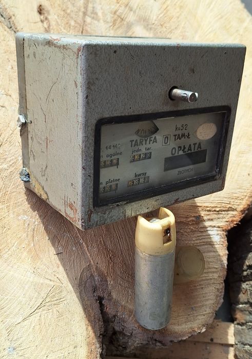 PRL rekwizyt taxometr taksometr gaz retro klasyk