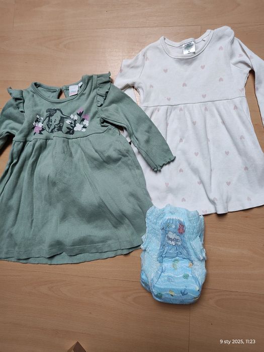 2 sukienki 80  dziewczynks