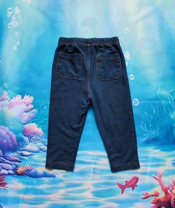 Legginsy jak jeansy spodnie dla dziewczynki r. 74/80