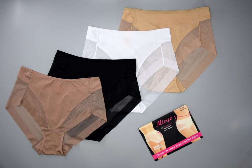 Высокие бесшовные коректирующие трусики Miego имитация стрингов танга