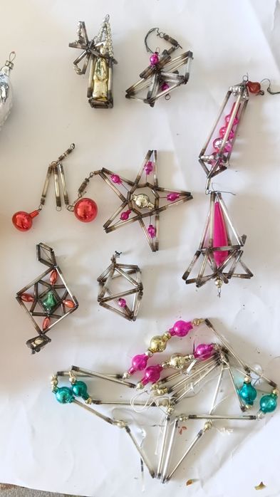 Елочние  игрушки ссср веретенки сосульки