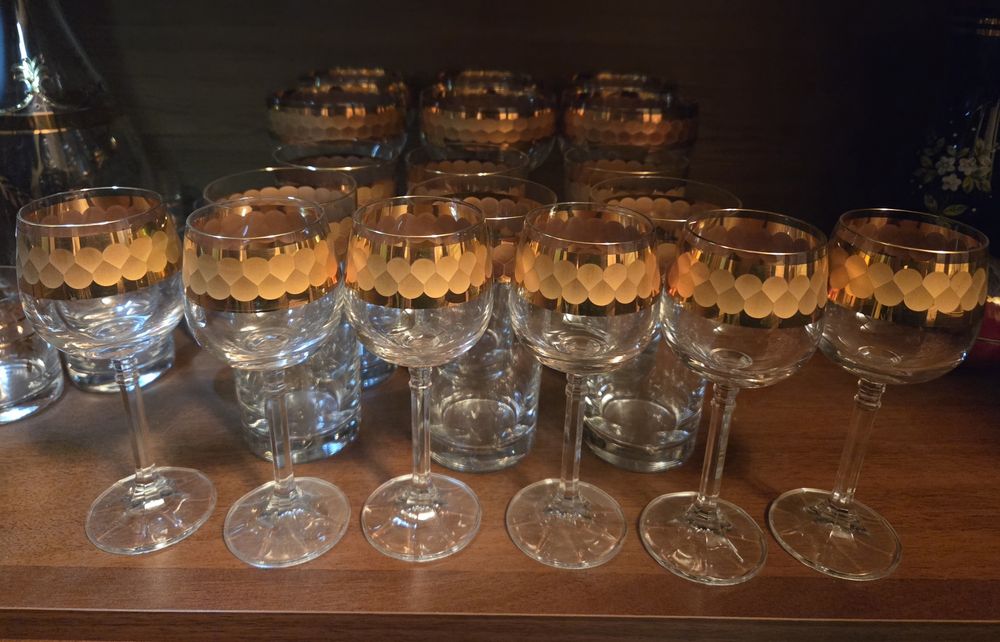 Кришталевий набір бокалів та фужерів Богемія