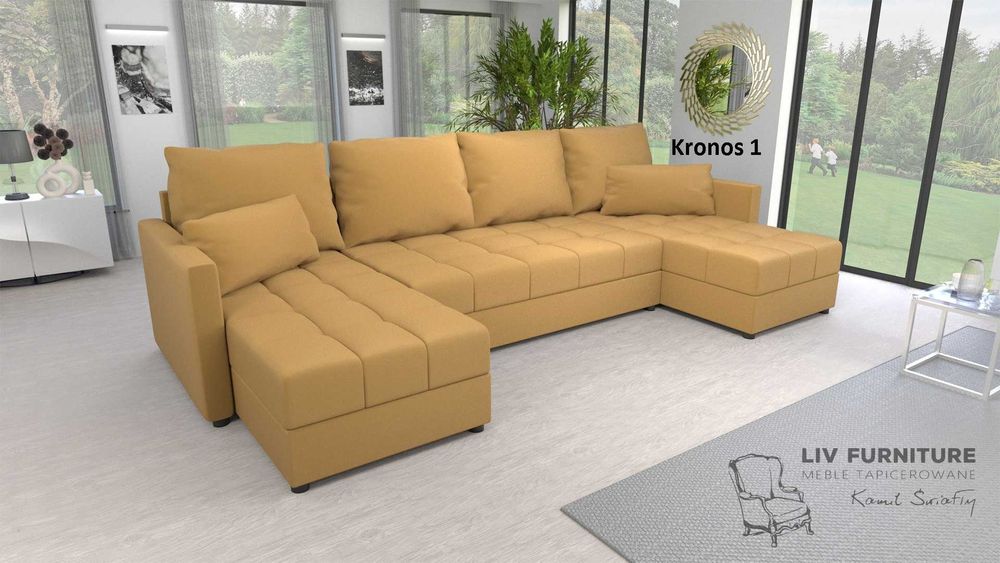 NOWY Narożnik Rogówka DOMINO U z funkcją spania KUPUJESZ U PRODUCENTA!