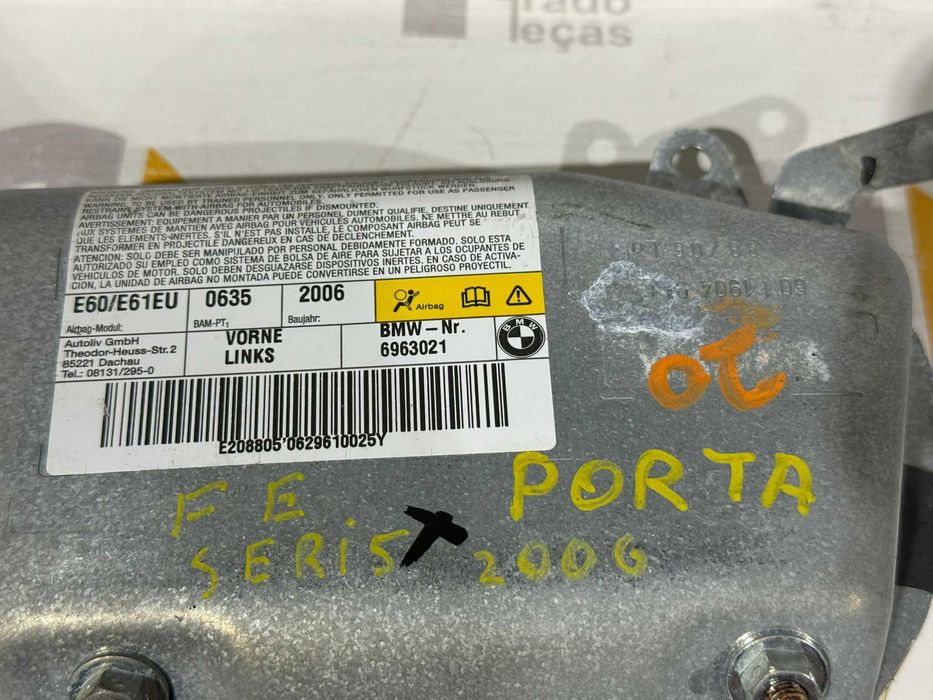 Airbag passageiro e porta bmw série 5 e60 e61
