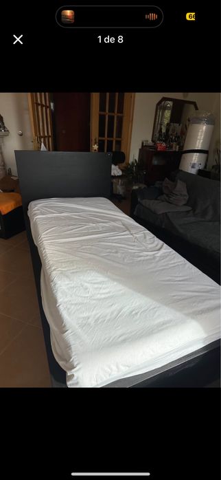 cama Malm preta ikea