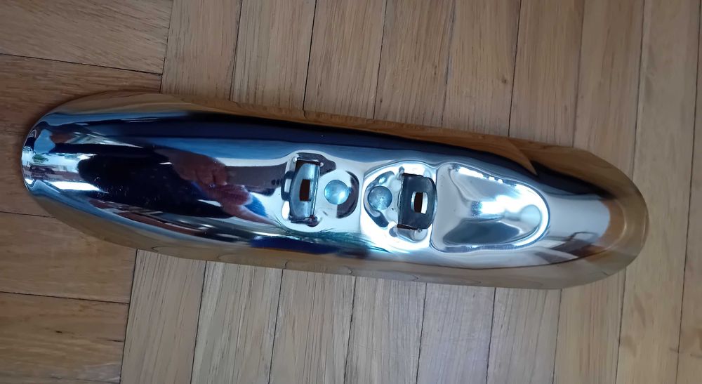 Nowy tylny błotnik rowerowy ROMET z czasów PRL / chromowany,krótki/.