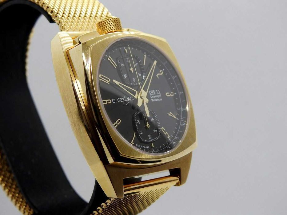 Zegarek męski CWS T1 chronograf mechaniczny typu bullhead . G.Gerlach