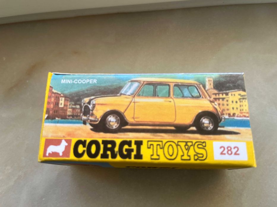 Caixa reprodução (recreation)  Corgi Toys Whizzwheels 282 Mini Cooper