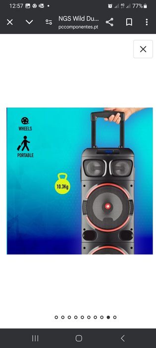 Aluguer Coluna Portatil para Festas