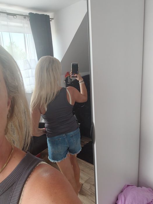 Amisu szara bluza na naramkach roz XL