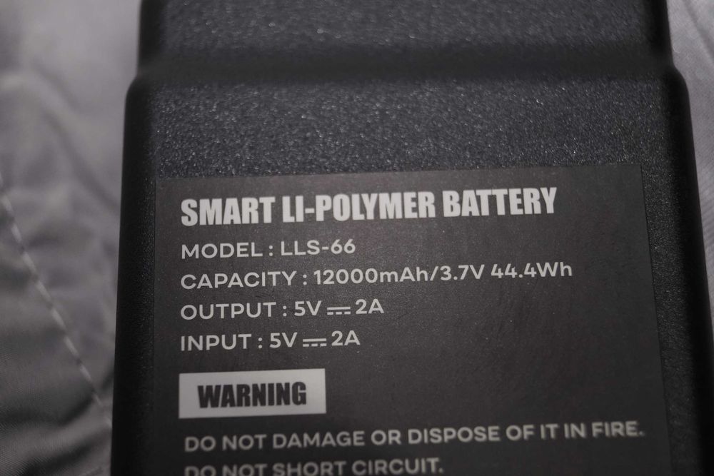 HEATING CLOTHES Biała pikowana kamizelka podgrzewana 12000mAh r.S