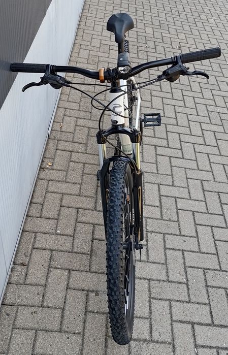 Rower MTB Cannondale Trail 7 koła 29 rama L biała perła 2x9 hydraulika śliczny JAK NOWY