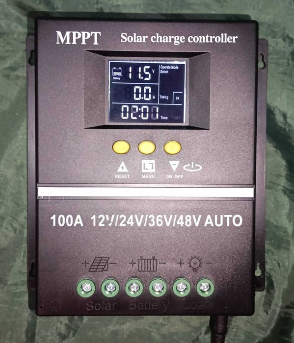 Контроллер заряда АКБ от солнечной панели MPPT+PWM 100А 12/24/36/48V