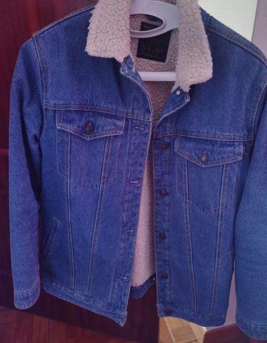 Casaco quentinho de ganga