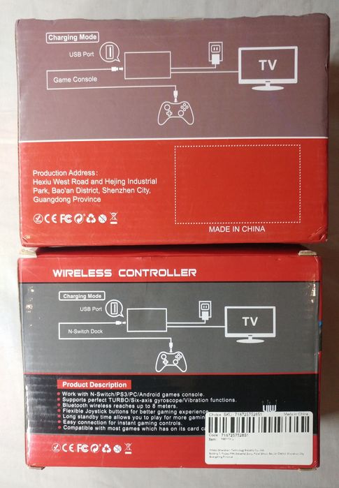 Геймпад джойстик беспроводной Gaminja NS017 Bluetooth с аккумулятором