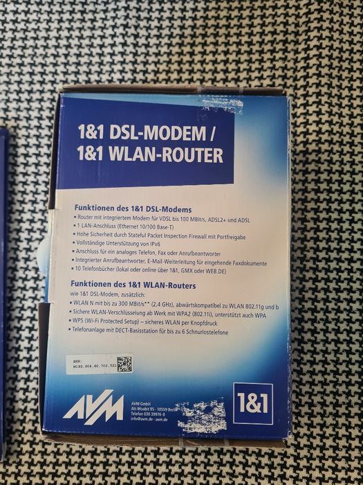 Fritzbox 1&1 DSL Modem / 1&1 Router Wi-Fi
