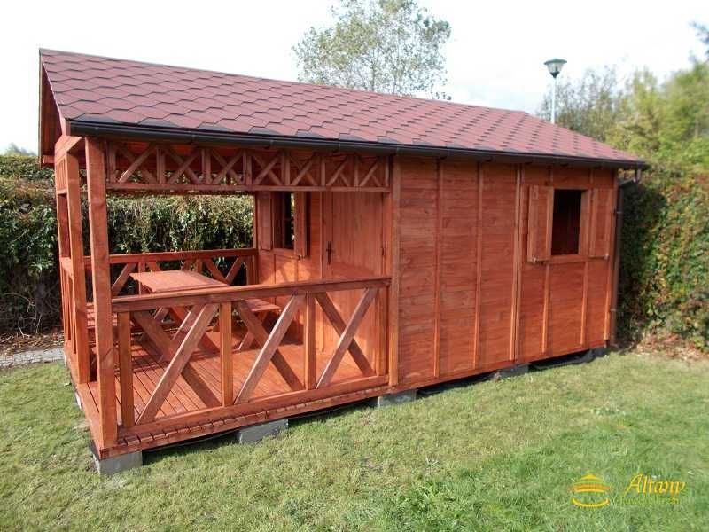 DOMEK MICHAŚ 4,5x5,25 Impregnowany+Podłoga Taras Dach 2-spad Producent