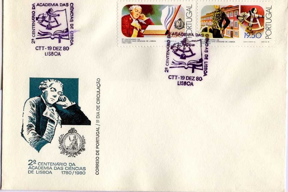 Portugal - 1980dez19 =  2ºcentenário Academia Ciências Lisboa