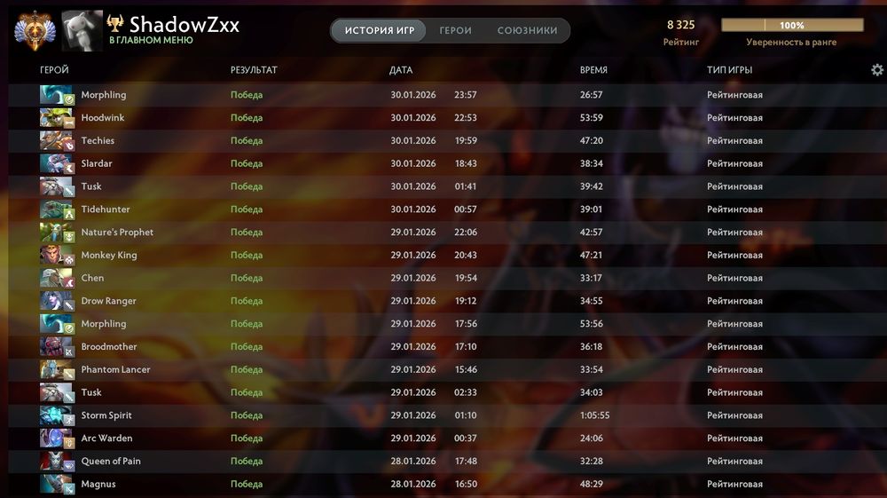 Буст дота 2 (Dota 2) від команди бустерів 7-16к ммр(акція дуо 0-2к 50г