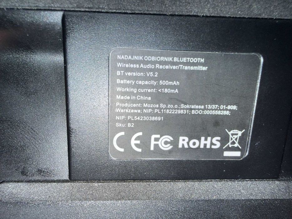 Adapter bluetooth Mozos B2 APT-X