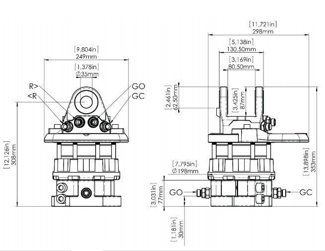 Rotator / obrotnica / rotor / Finn Rotor CR 600-W35F173 / 6 T /Flansza