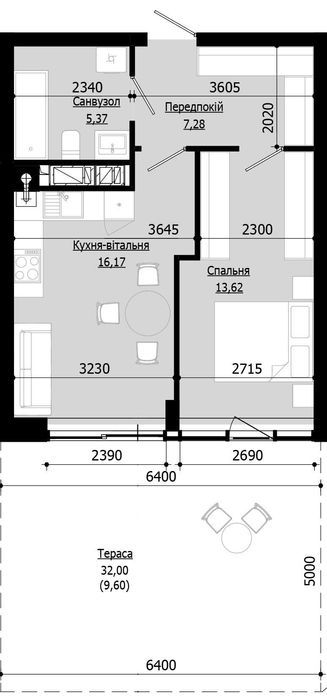 Продаж 1 кім. квартири SOUL PARK вул П. Орлика 52.04 кв.м