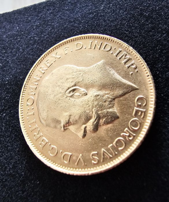 Libra Ouro 22kt Georg V 1918