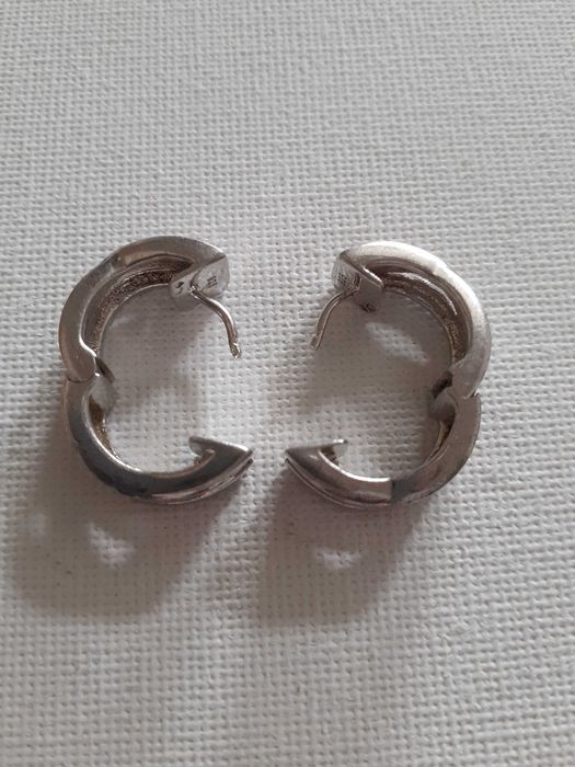 Brincos vintage prata maciça e zircónias ESPRIT