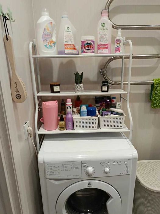 Стеллаж на стиральной машиной 1,55м полиця в вану металевий стелаж