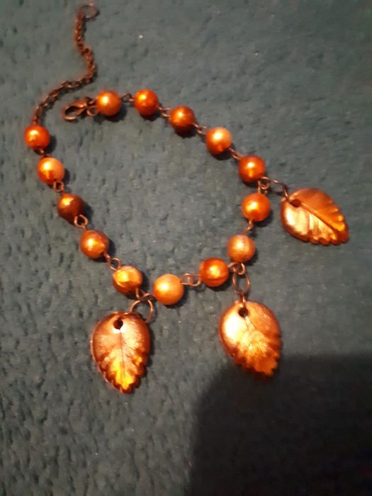 Bransoletka brązowo-miodowa - PRL