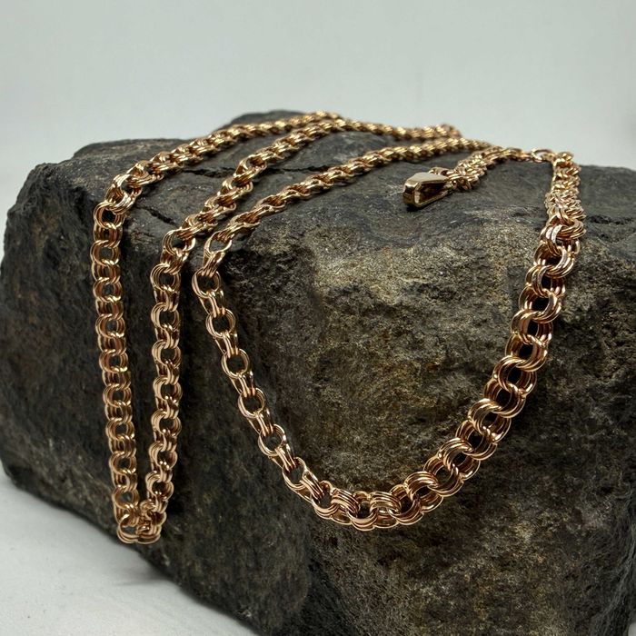 Łańcuszek MIDAS różowe złoto GARIBALDI - długość 51cm - próba 585 14k