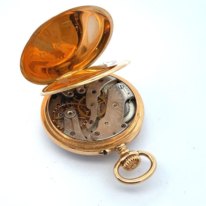 Чоловічий кишеньковий годинник Longines, вживаний, 18-каратне жовте зо