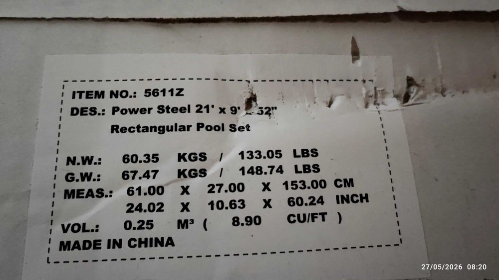 Piscina Nova bestway power steel 6,4m x 2,47m altura 1,32m  negociável