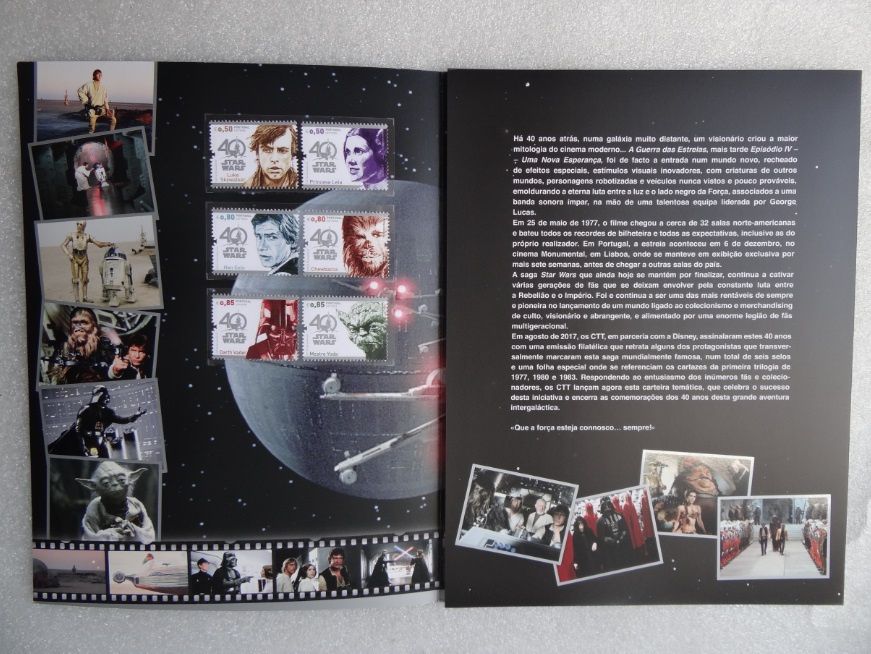 Set de Selos + Envelope (Star Wars 40 anos) LIMITADO