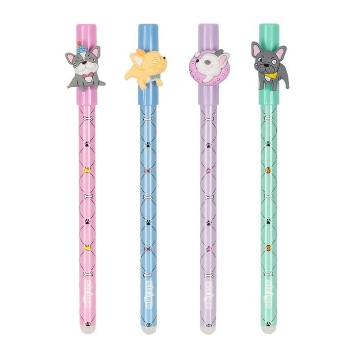 Wymazywalny długopis STRIGO ze skuwką z serii Szczeniaki