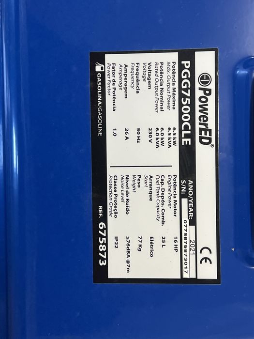 Генератор PowerED pg7500cle