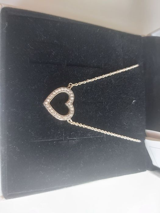 Pandora colar coracao zirconia