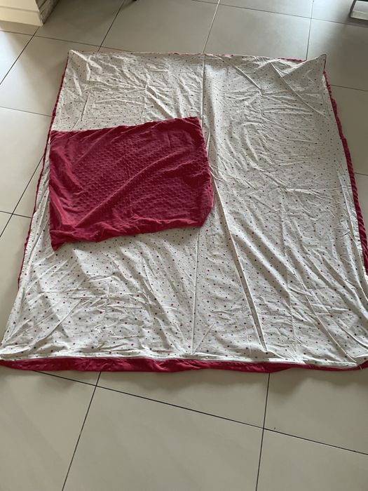 Pośliec dziecięca różowa gwiazdki + dwie poduszki sówki