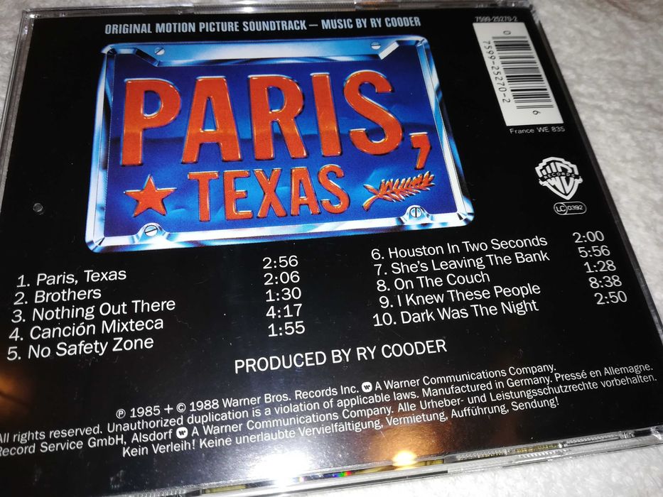 paris, texas (banda sonora do filme) cd