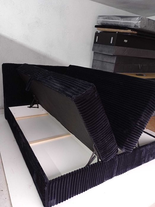 Łóżko kontynentalne tapicerowane 140/160/x200/SZTRUKS/WELUR/POJEMNIKI