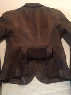 CAMAIEU_Marynarka / Kurtka_Skóra Nat._Brąz_ S_ OKAZJA