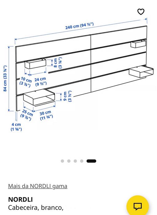 Cama completa com cabeceira IKEA NORDLI ( VENDO SEPARADO)