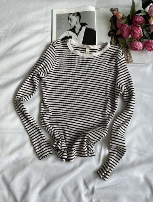 Кофта в плоску в рубчик, лонгслів